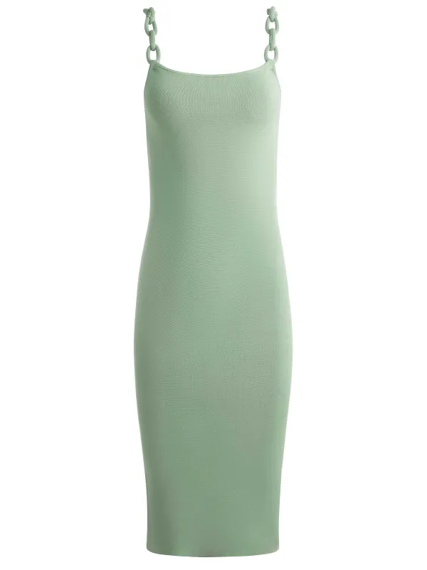 Alice and Olivia Alina Looped Straps Midi Dress-Women Dresses
