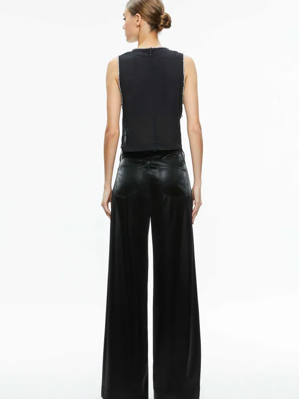 Alice and Olivia Amal Embellished Tank With Bandeau-Women Tops