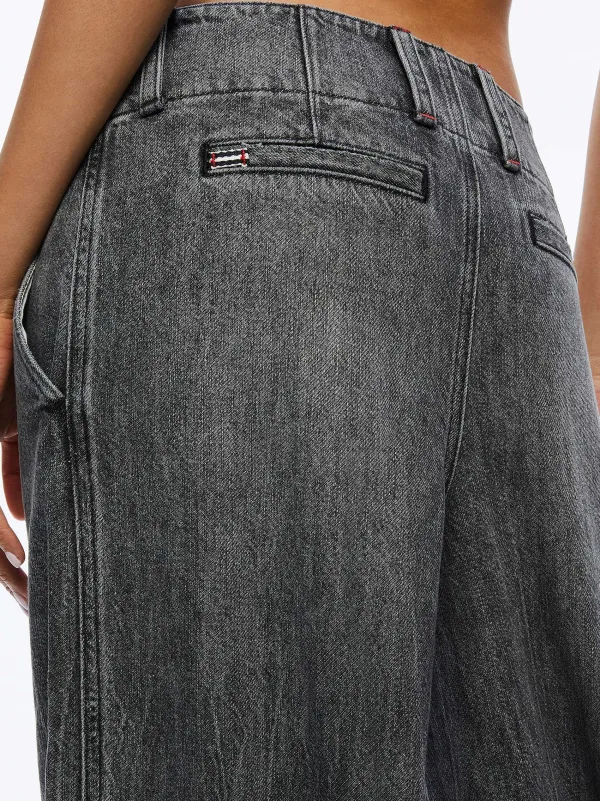 Alice and Olivia Anders Low Rise Pleated Jean-Women Pants