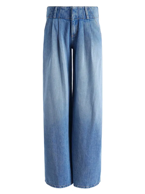 Alice and Olivia Anders Low Rise Pleated Jean-Women Pants