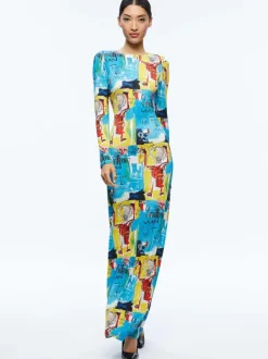 Alice and Olivia A+O X Basquiat Delora Maxi Dress-Women Dresses