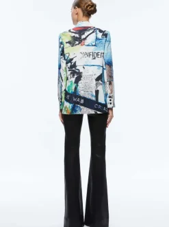 Alice and Olivia A+O X Basquiat Denny Blazer-Women Jackets + Coats