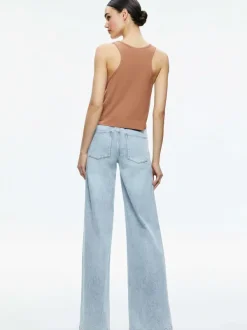 Alice and Olivia Avril Boxy Tank-Women Tops