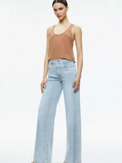 Alice and Olivia Avril Boxy Tank-Women Tops