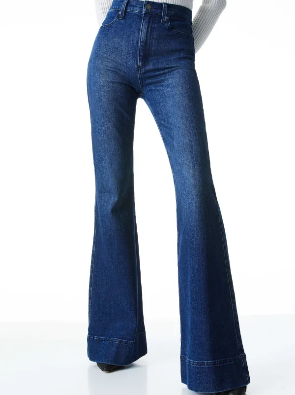 Alice and Olivia Beautiful High Rise Bell-Women Pants