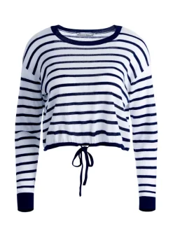 Alice and Olivia Bernetta Cropped Drawstring Pullover-Women Sweaters