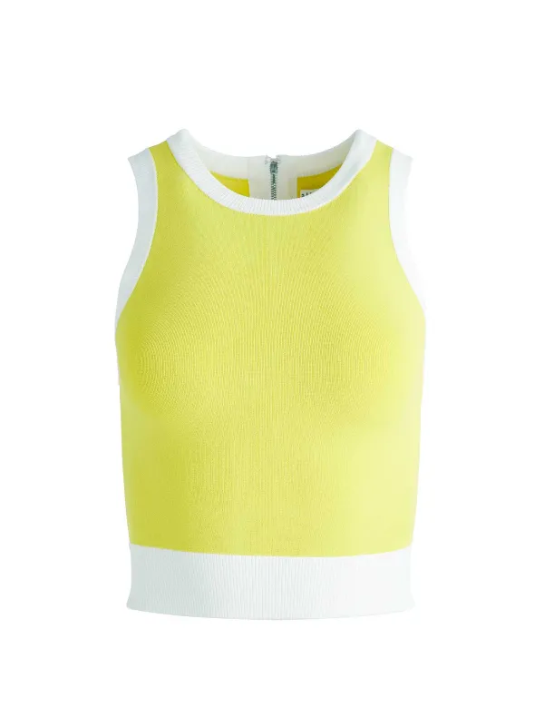Alice and Olivia Boyd Crewneck Tank + Rmp Mid Rise Back-Zip Bootcut Ankle Pant-Women Matching Sets