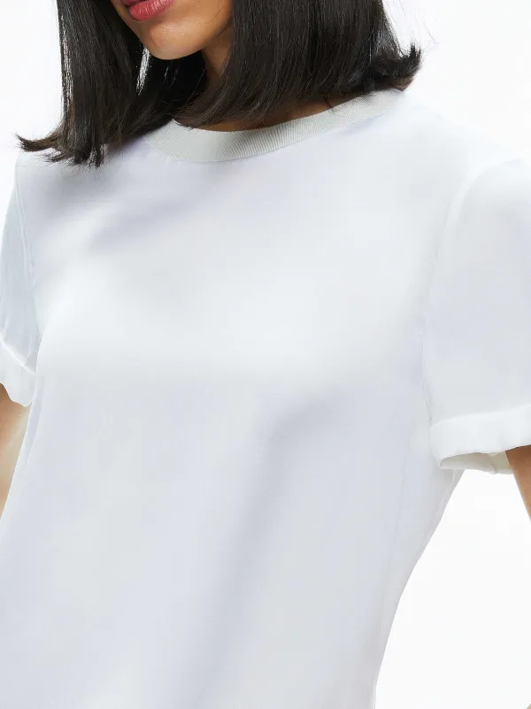 Alice and Olivia Braden Drop Shoulder Tee-Women Tops
