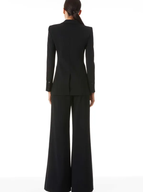 Alice and Olivia Breann Long Fitted Blazer-Women Jackets + Coats