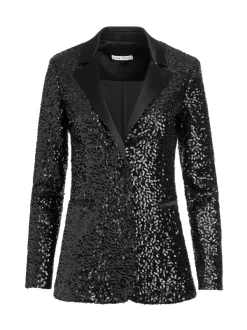 Alice and Olivia Breann Sequin Fitted Blazer-Women Jackets + Coats