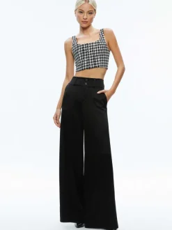 Alice and Olivia Breslin Corset Top + Donald Side Button Skirt-Women Matching Sets