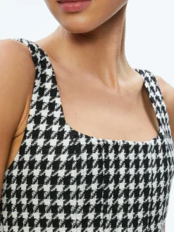 Alice and Olivia Breslin Corset Top + Donald Side Button Skirt-Women Matching Sets