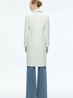 Alice and Olivia Bret Embellished Long Blazer-Women Jackets + Coats