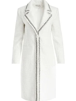 Alice and Olivia Bret Embellished Long Blazer-Women Jackets + Coats