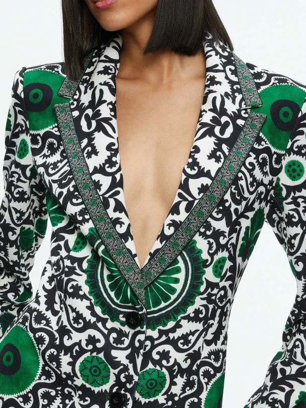 Alice and Olivia Bret Long Blazer-Women Jackets + Coats