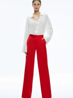 Alice and Olivia Calvin Wide Leg Baggy Trouser-Women Pants