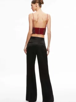Alice and Olivia Carli Crystal Embellished Bra Top-Women Tops