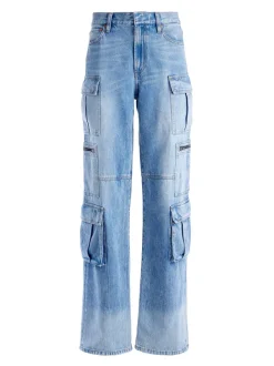 Alice and Olivia Cay Baggy Cargo Jeans-Women Pants