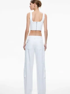 Alice and Olivia Cay Baggy Cargo Jeans-Women Pants