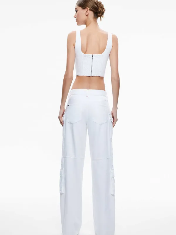 Alice and Olivia Cay Baggy Cargo Jeans-Women Pants