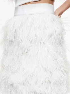 Alice and Olivia Cina Feather Mini Skirt-Women Skirts