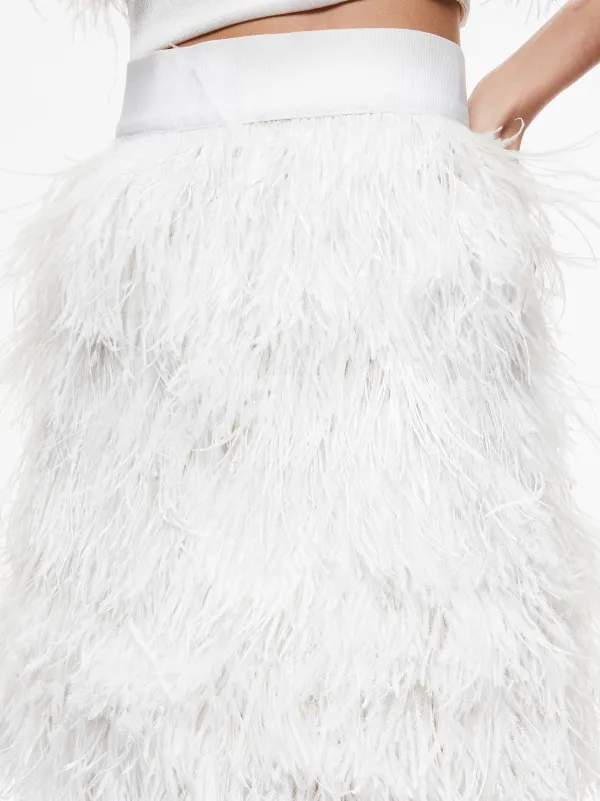 Alice and Olivia Cina Feather Mini Skirt-Women Skirts