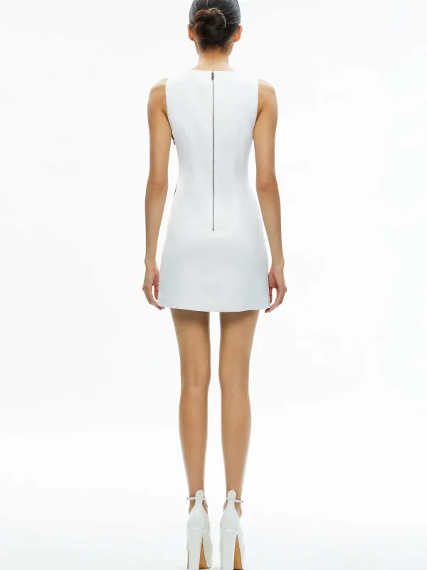 Alice and Olivia Clyde Embellished Shift Dress-Women Dresses