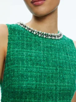 Alice and Olivia Clyde Embellished Shift Dress-Women Dresses