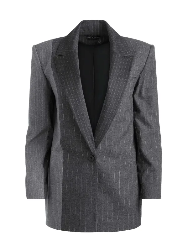 Alice and Olivia Colley Notch Collar Blazer-Women Jackets + Coats