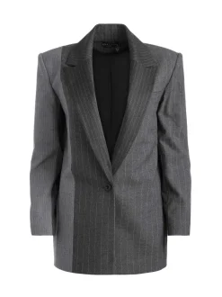 Alice and Olivia Colley Notch Collar Blazer + Conry Pleated Cuff Short-Women Matching Sets