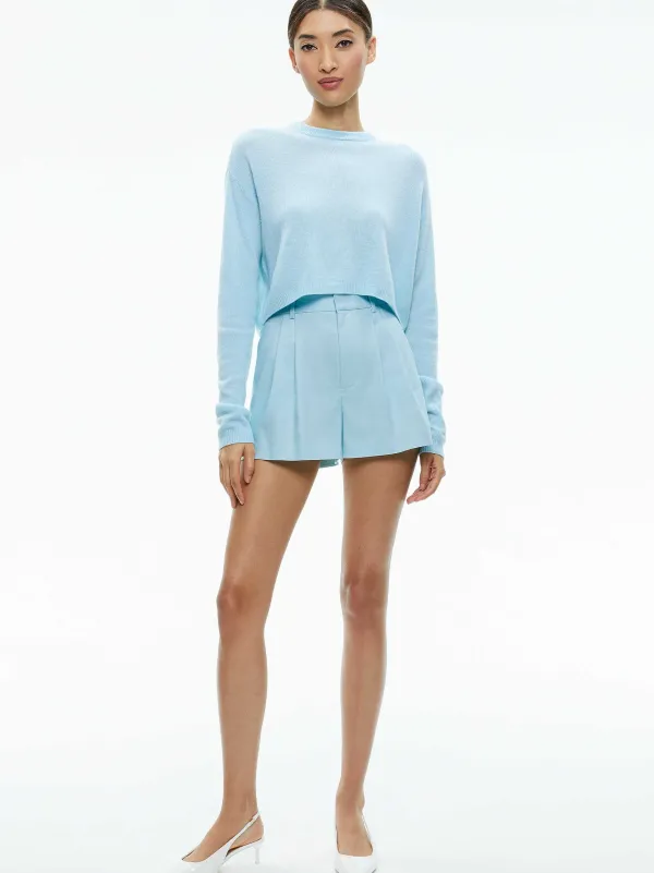 Alice and Olivia Conry Pleated Short-Women Shorts