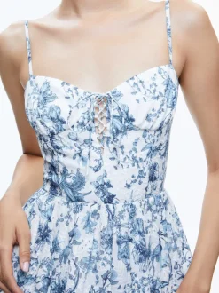 Alice and Olivia Daisy Tiered Ruffle Mini Dress-Women Dresses
