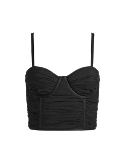 Alice and Olivia Damia Ruched Bustier Top-Women Tops