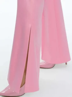 Alice and Olivia Danette High Rise Flare Slit Trouser-Women Pants