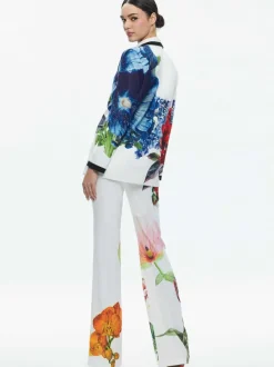 Alice and Olivia Denny Notch Collar Boyfriend Blazer + Livi Mid Rise Trouser-Women Matching Sets