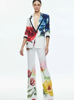 Alice and Olivia Denny Notch Collar Boyfriend Blazer-Women Jackets + Coats