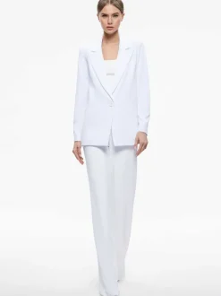 Alice and Olivia Denny Notch Collar Boyfriend Blazer-Women Jackets + Coats