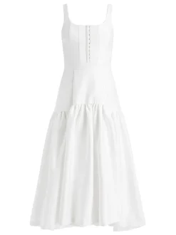Alice and Olivia Diana Sleeveless Structured Midi Dress-Women Dresses