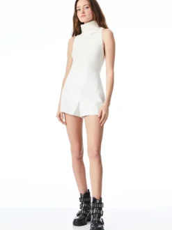 Alice and Olivia Donald Vegan Leather Short-Women Shorts