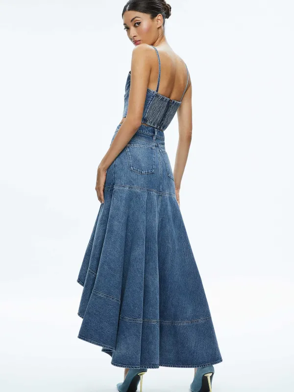 Alice and Olivia Donella High Low Skirt-Women Skirts