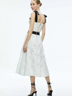 Alice and Olivia Earla Lace Midi Skirt-Women Skirts