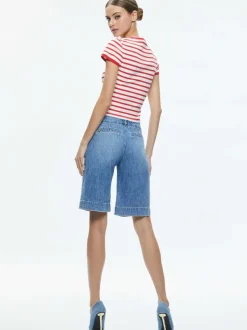 Alice and Olivia Eric Low Rise Bermuda Short-Women Pants