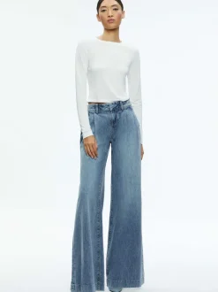 Alice and Olivia Eric Low Rise Jean-Women Pants
