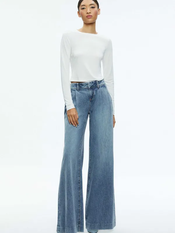 Alice and Olivia Eric Low Rise Jean-Women Pants