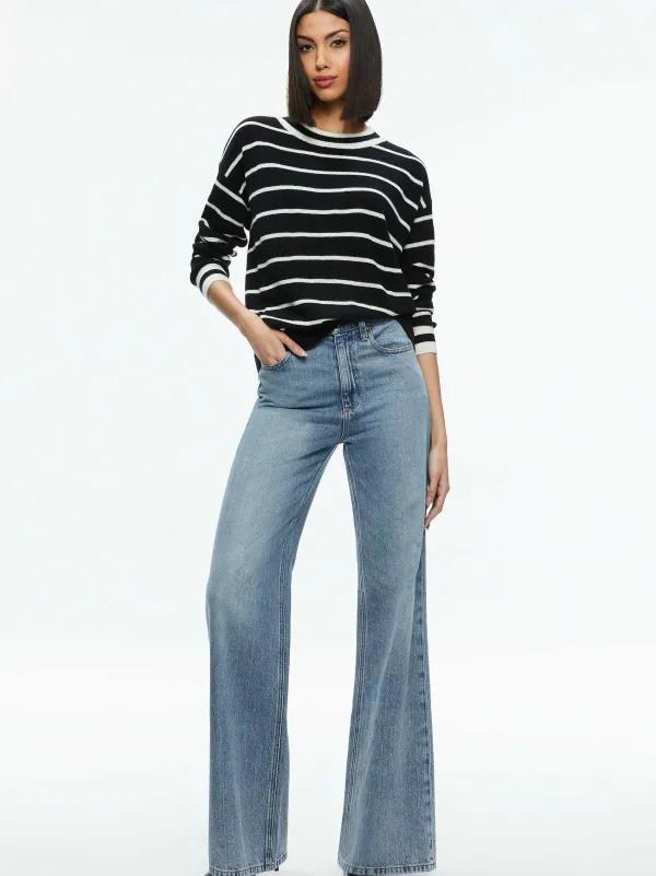 Alice and Olivia Fila Crewneck Pullover-Women Sweaters