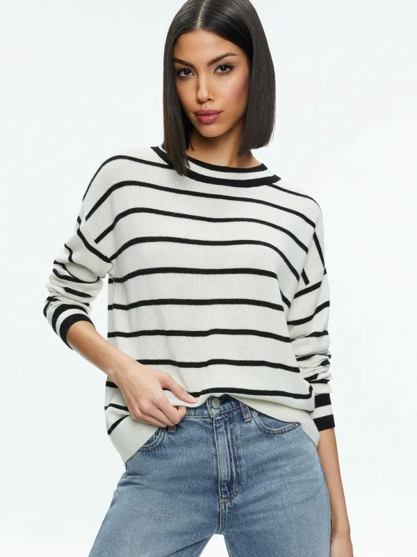 Alice and Olivia Fila Crewneck Pullover-Women Sweaters