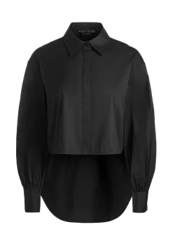 Alice and Olivia Finely High-Low Blouse-Women Tops