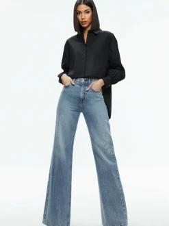 Alice and Olivia Finely High-Low Blouse-Women Tops