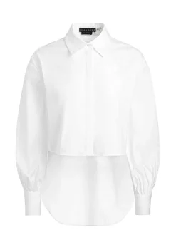 Alice and Olivia Finely High-Low Blouse-Women Tops