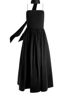 Alice and Olivia Glynis Spaghetti Strap Scarf Midi Dress-Women Dresses